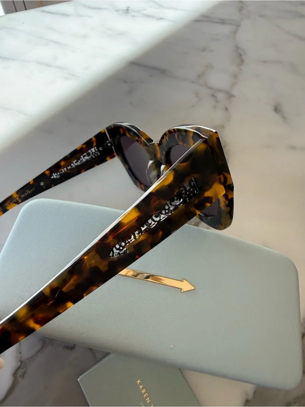 Karen Walker Tortoiseshell Cat-Eye Sunglasses - Northern Lights style name